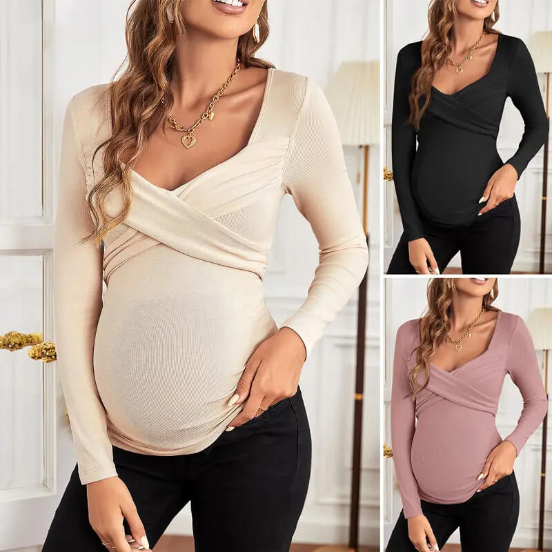 Maternity Long Sleeve Knitted Top